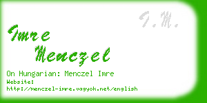 imre menczel business card